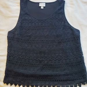 Ava & Viv Crochet Front Tank Sz 2X
